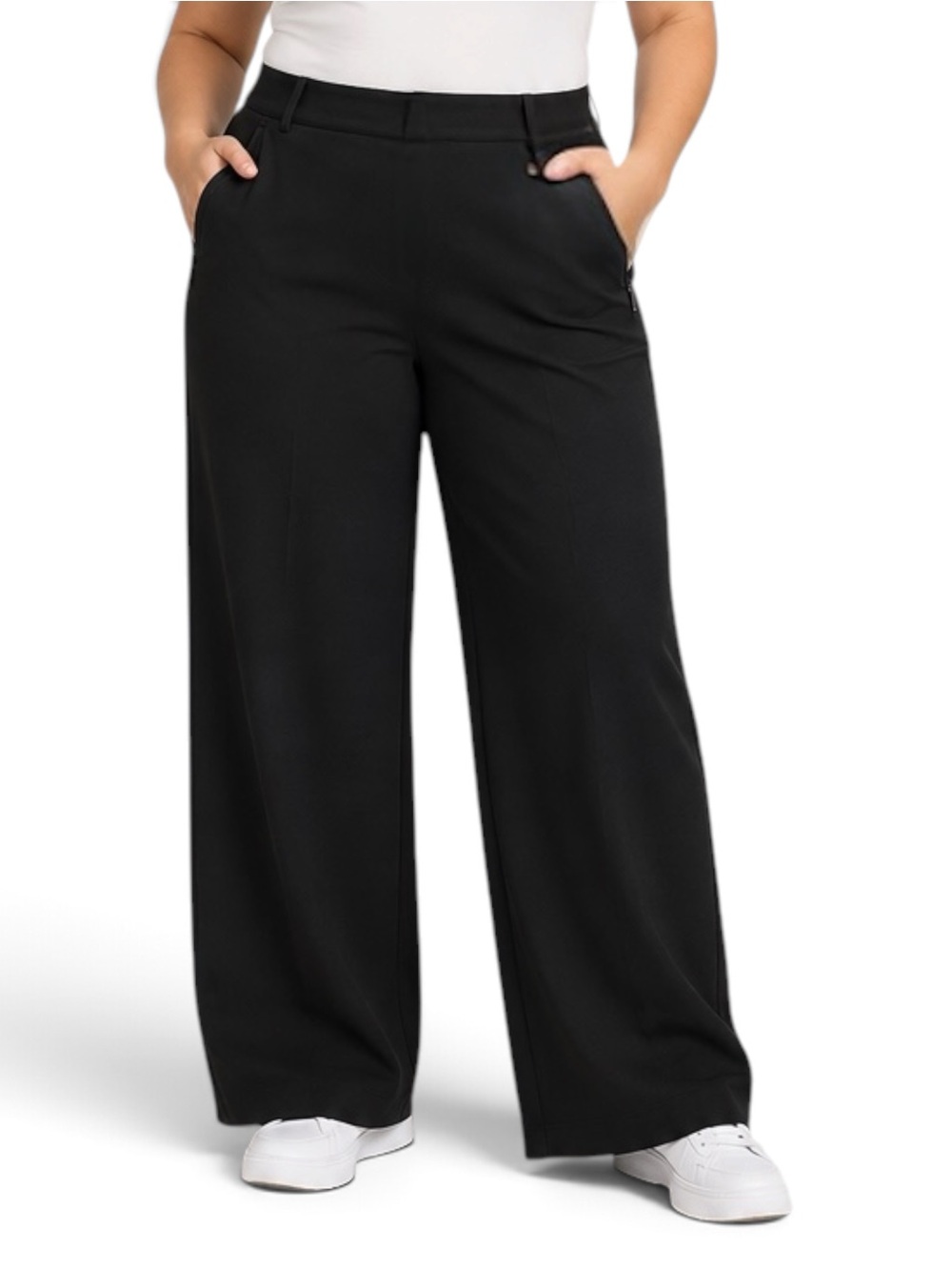 OGL Move Wide Leg Pull On Pants 2XL Black High Rise Stretch NWT